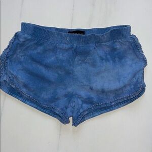 Blue Chambray Aeropostle Shorts with Frilly Trim Size S